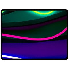 Neon Wonder Double Sided Fleece Blanket (large)  by essentialimage