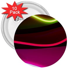 Neon Wonder 3  Buttons (10 Pack)  by essentialimage