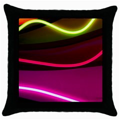 Neon Wonder Throw Pillow Case (black) by essentialimage