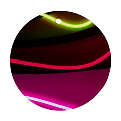 Neon Wonder Round Ornament (two Sides) by essentialimage