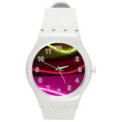 Neon Wonder Round Plastic Sport Watch (m) by essentialimage