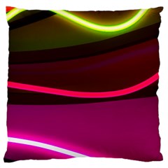 Neon Wonder Large Cushion Case (two Sides) by essentialimage