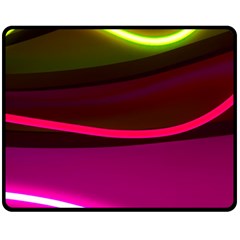 Neon Wonder Double Sided Fleece Blanket (medium)  by essentialimage