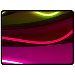 Neon Wonder Double Sided Fleece Blanket (large)  by essentialimage