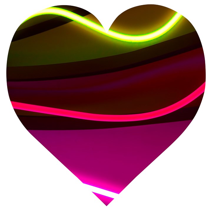 Neon Wonder Wooden Puzzle Heart