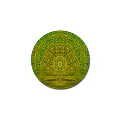 Gold Golden Sunset Mandala Golf Ball Marker (4 Pack) by pepitasart