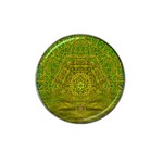 Gold Golden Sunset Mandala Hat Clip Ball Marker (10 pack) Front