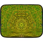 Gold Golden Sunset Mandala Double Sided Fleece Blanket (Mini)  35 x27  Blanket Front