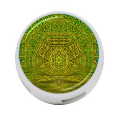 Gold Golden Sunset Mandala 4-port Usb Hub (one Side) by pepitasart