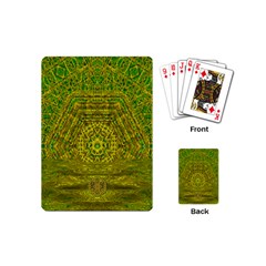 Gold Golden Sunset Mandala Playing Cards Single Design (mini) by pepitasart