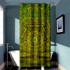 Gold Golden Sunset Mandala Shower Curtain 36  X 72  (stall)  by pepitasart