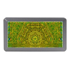 Gold Golden Sunset Mandala Memory Card Reader (mini) by pepitasart