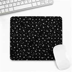 Black And White Intricate Geometric Print Large Mousepads