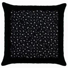 Black And White Intricate Geometric Print Throw Pillow Case (black) by dflcprintsclothing