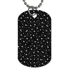 Black And White Intricate Geometric Print Dog Tag (two Sides) by dflcprintsclothing