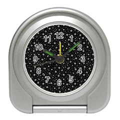 Black And White Intricate Geometric Print Travel Alarm Clock