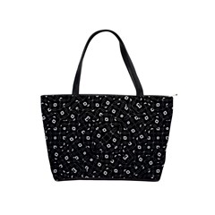 Black And White Intricate Geometric Print Classic Shoulder Handbag by dflcprintsclothing