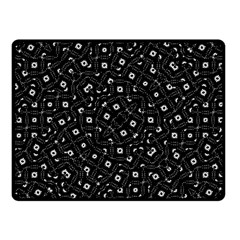 Black And White Intricate Geometric Print Fleece Blanket (small) by dflcprintsclothing