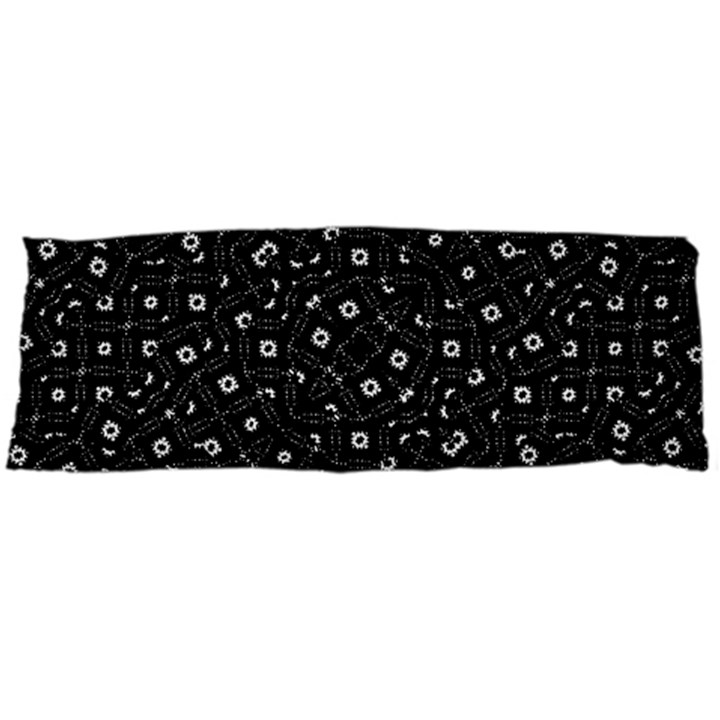 Black And White Intricate Geometric Print Body Pillow Case (Dakimakura)