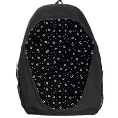 Black And White Intricate Geometric Print Backpack Bag