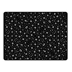 Black And White Intricate Geometric Print Double Sided Fleece Blanket (small)  by dflcprintsclothing