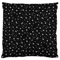 Black And White Intricate Geometric Print Standard Flano Cushion Case (one Side) by dflcprintsclothing