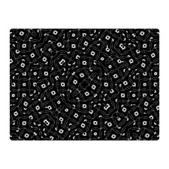 Black And White Intricate Geometric Print Double Sided Flano Blanket (mini) 