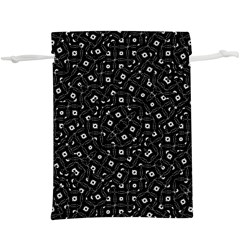 Black And White Intricate Geometric Print  Lightweight Drawstring Pouch (xl) by dflcprintsclothing