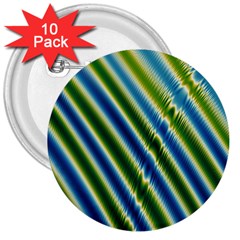 Blueglow 3  Buttons (10 Pack) 