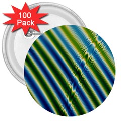 Blueglow 3  Buttons (100 Pack) 