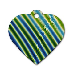 Blueglow Dog Tag Heart (one Side) by Sparkle