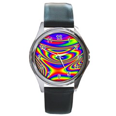 Rainbow Round Metal Watch