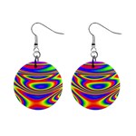 Rainbow Mini Button Earrings Front