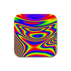 Rainbow Rubber Square Coaster (4 pack) 