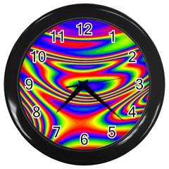 Rainbow Wall Clock (black)