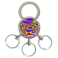 Rainbow 3-Ring Key Chain