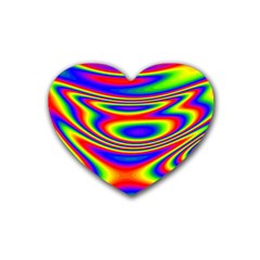 Rainbow Rubber Coaster (Heart) 