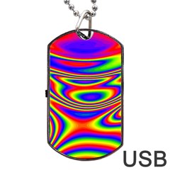 Rainbow Dog Tag USB Flash (One Side)