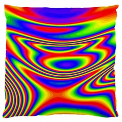 Rainbow Large Flano Cushion Case (one Side) by Sparkle