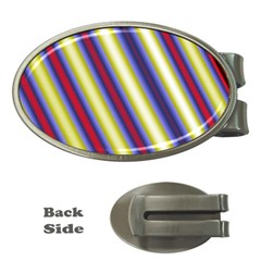 Colorful Strips Money Clips (oval)  by Sparkle