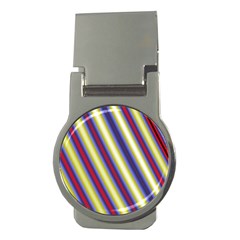 Colorful Strips Money Clips (round)  by Sparkle