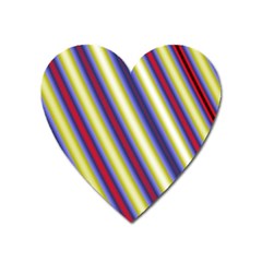 Colorful Strips Heart Magnet by Sparkle