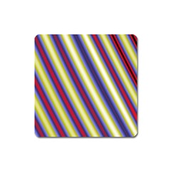 Colorful Strips Square Magnet by Sparkle