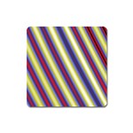 Colorful Strips Square Magnet Front