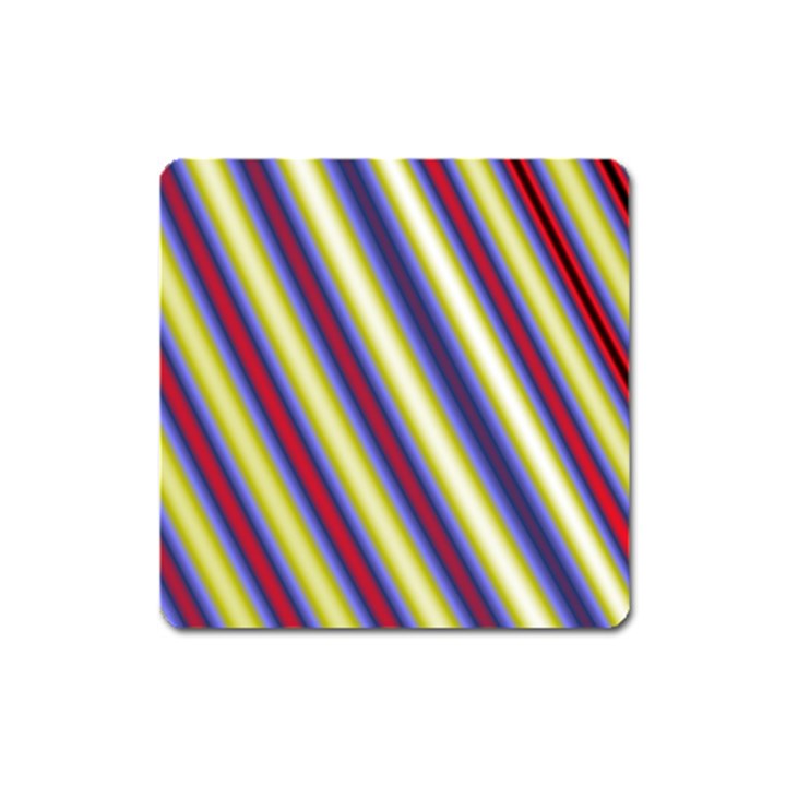 Colorful Strips Square Magnet