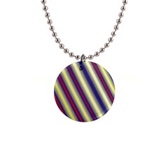 Colorful Strips 1  Button Necklace by Sparkle