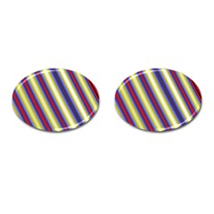 Colorful Strips Cufflinks (oval) by Sparkle