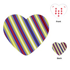 Colorful Strips Playing Cards Single Design (heart) by Sparkle