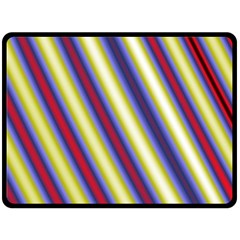 Colorful Strips Fleece Blanket (large)  by Sparkle