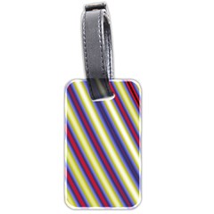 Colorful Strips Luggage Tag (two Sides) by Sparkle